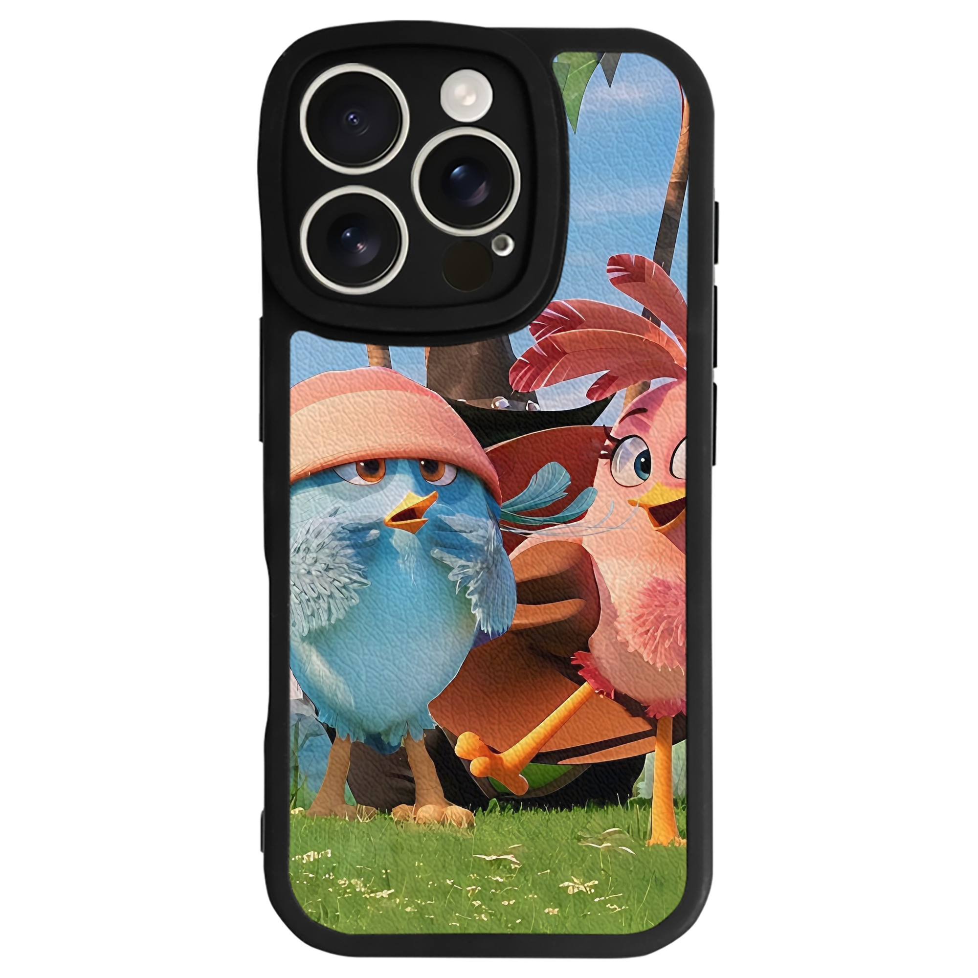 （画像用） Angry Birds アングリーバード 【iPhone 16シリーズ対応】シリコンスマホケース（レザー調） 材質：シリコン